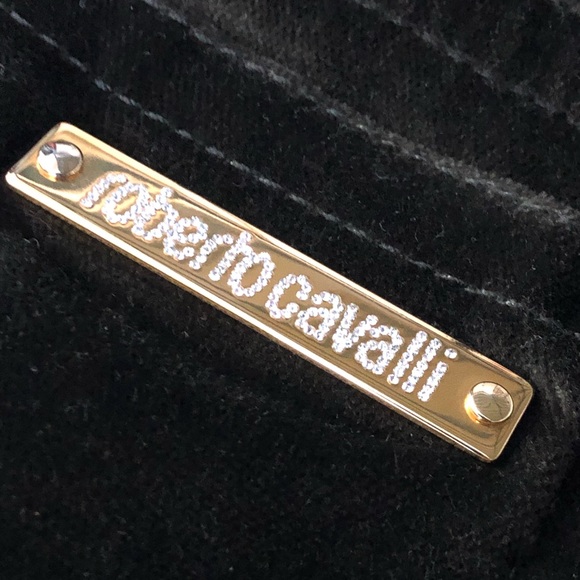 ⭐️Roberto Cavalli⭐️Velvet Straight Leg Italian Designer Velvet Jeans Wo's sz 8 - Picture 6 of 11